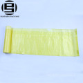 Blue color drawstring plastic garbage bags on roll used in hospitals